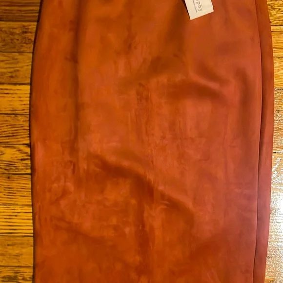 Philosophy Rust Suede Pencil Skirt - Picture 2 of 2